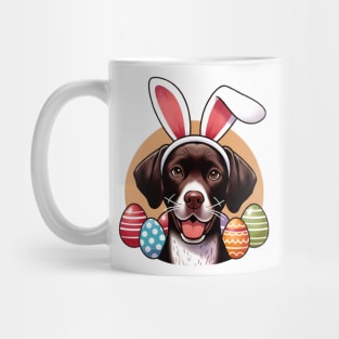 Portuguese Pointer Enjoys Easter with Bunny Ear Headband Mug